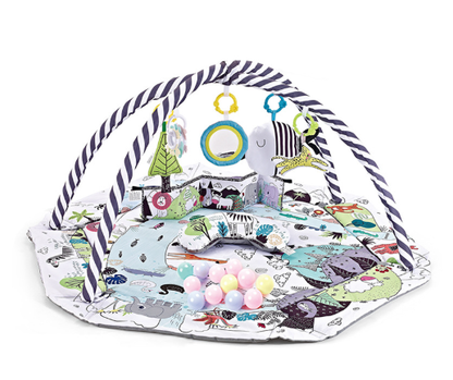 SensoryHaven 8 in 1 Baby Play Mat with Toys for Sensory Development and Early Learning
