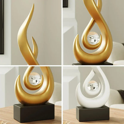 Serenity abstrakt skulptur – moderne kunstnerisk hjemmedekoration