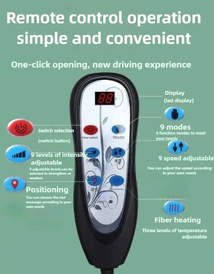 Shiatsu fuldkrops rygmassager med varme og justerbart design