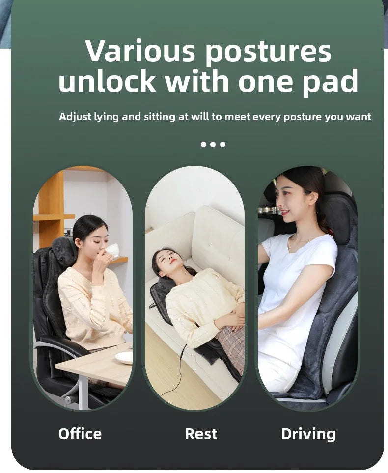 Shiatsu fuldkrops rygmassager med varme og justerbart design