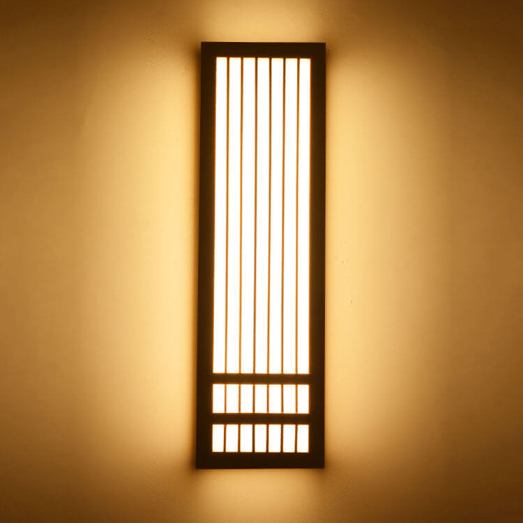 ShizuLight Japanse Houten LED Wandlamp met Warm Sfeervol Licht