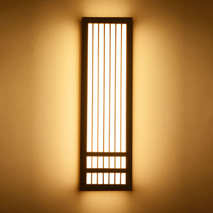 ShizuLight Japanse Houten LED Wandlamp met Warm Sfeervol Licht