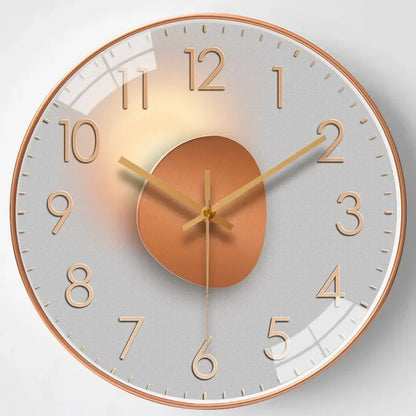Silent Wall Clock Elegant Non Ticking Design for Bedroom and Office