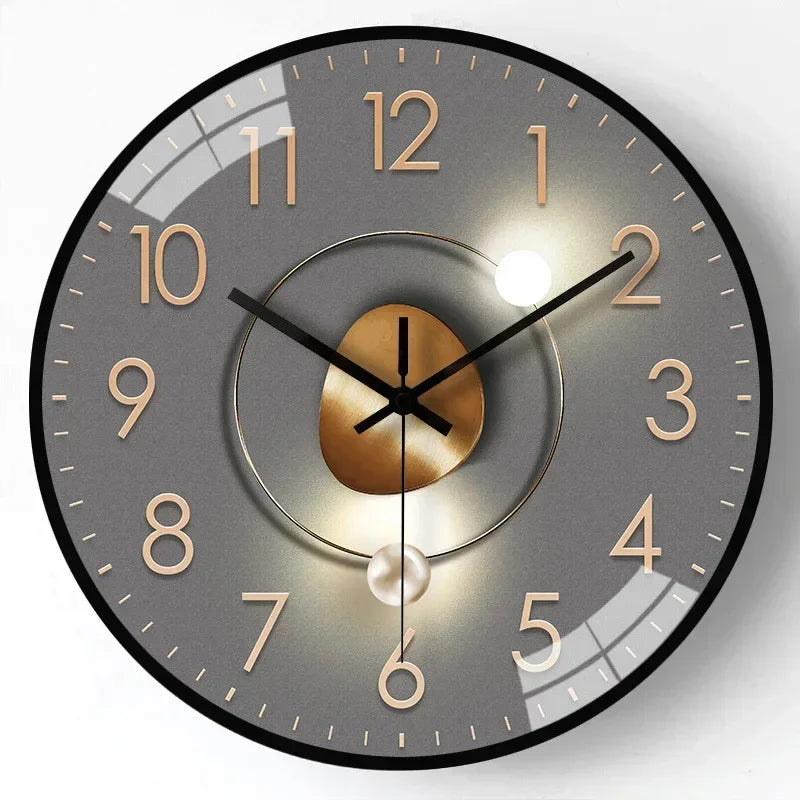 Silent Wall Clock Elegant Non Ticking Design for Bedroom and Office
