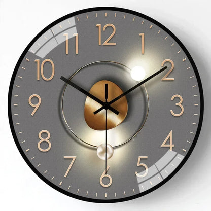 Silent Wall Clock Elegant Non Ticking Design for Bedroom and Office