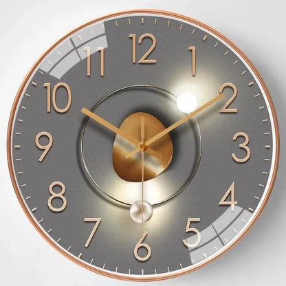 Silent Wall Clock Elegant Non Ticking Design for Bedroom and Office