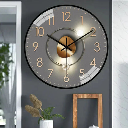 Silent Wall Clock Elegant Non Ticking Design for Bedroom and Office