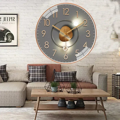 Silent Wall Clock Elegant Non Ticking Design for Bedroom and Office