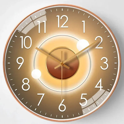 Silent Wall Clock Elegant Non Ticking Design for Bedroom and Office