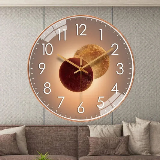 Stille Wandklok Elegante Niet-Tikkende Ontwerp voor Slaapkamer en Kantoor