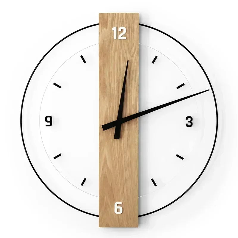 SilentOak minimalistisk træ vægur lydløs moderne design