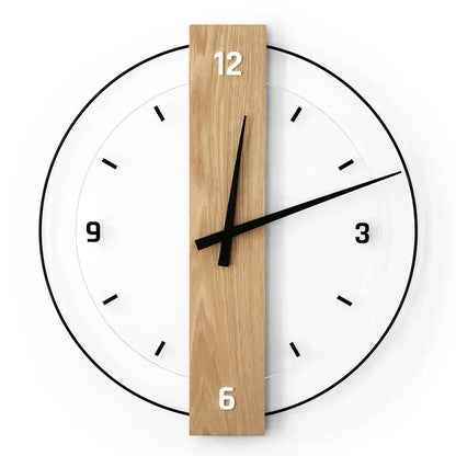 SilentOak minimalistisk træ vægur lydløs moderne design