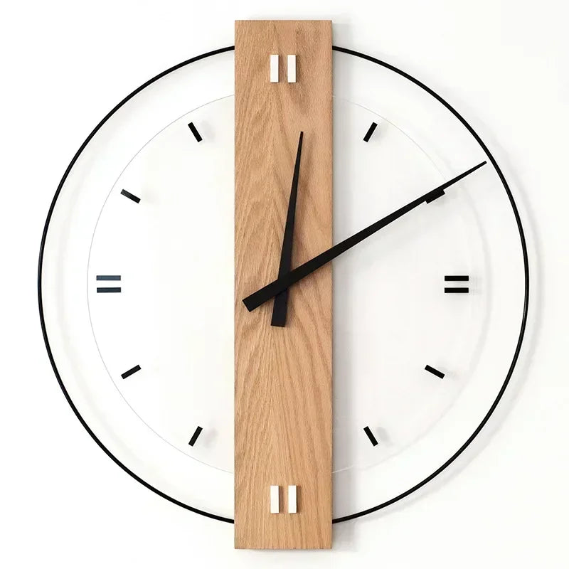 SilentOak minimalistisk træ vægur lydløs moderne design