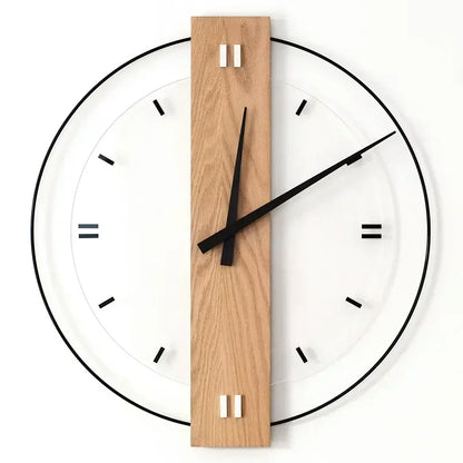 SilentOak minimalistisk træ vægur lydløs moderne design