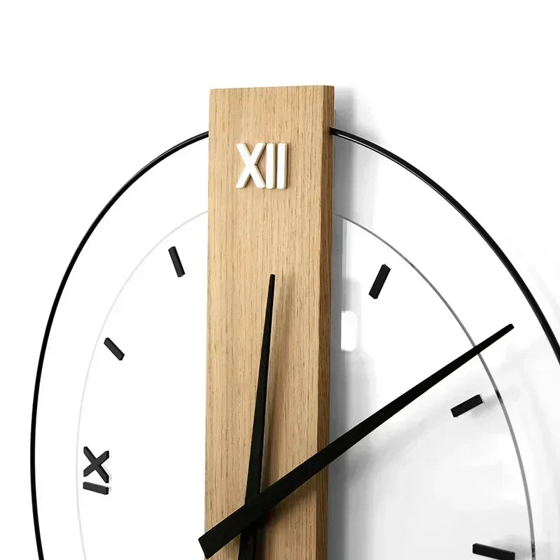 SilentOak minimalistisk træ vægur lydløs moderne design