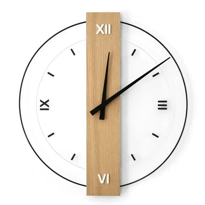 SilentOak minimalistisk træ vægur lydløs moderne design