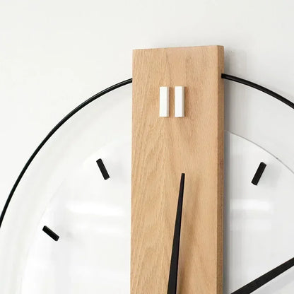 SilentOak minimalistisk træ vægur lydløs moderne design