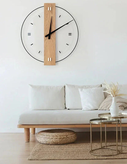 SilentOak minimalistisk træ vægur lydløs moderne design