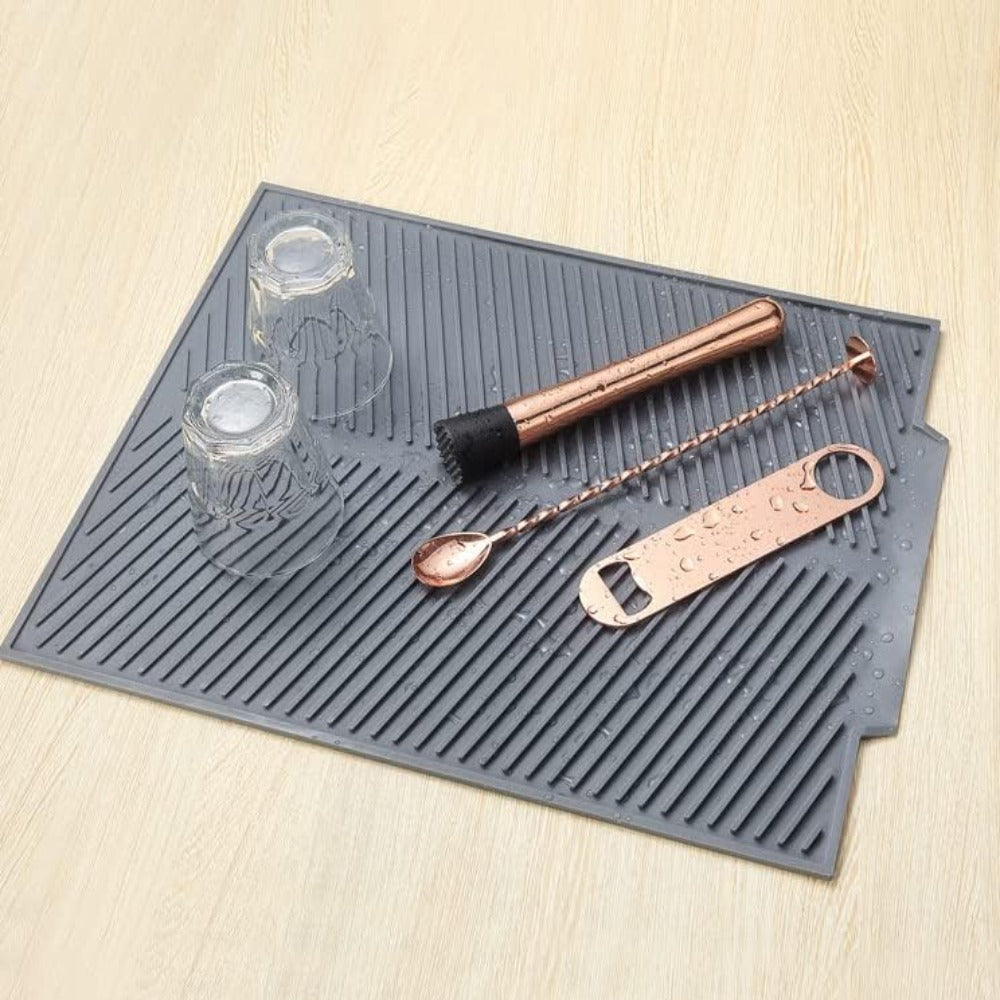 Silicone Dish Drying Mat – Heat Resistant Kitchen Mat with Non-Slip Surface