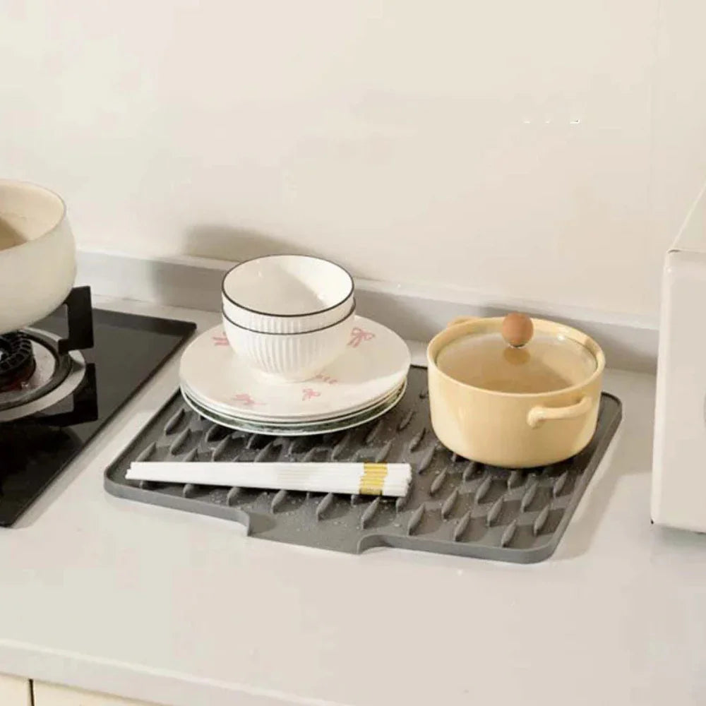 Silicool siliconen droogmat waterafvoer hittebestendige keukemat