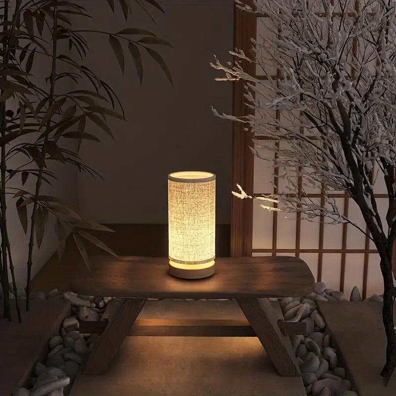 SimpleGlow minimalistisk træ natlampe varmt lys