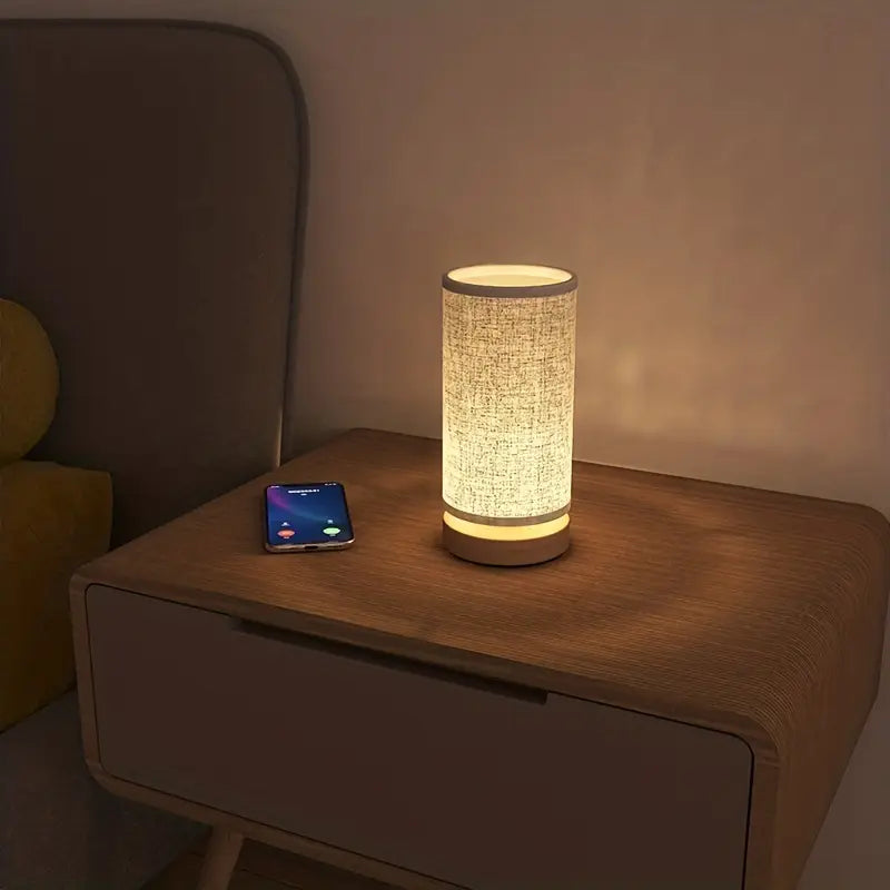 SimpleGlow minimalistisk træ natlampe varmt lys