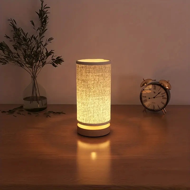 SimpleGlow minimalistisk træ natlampe varmt lys