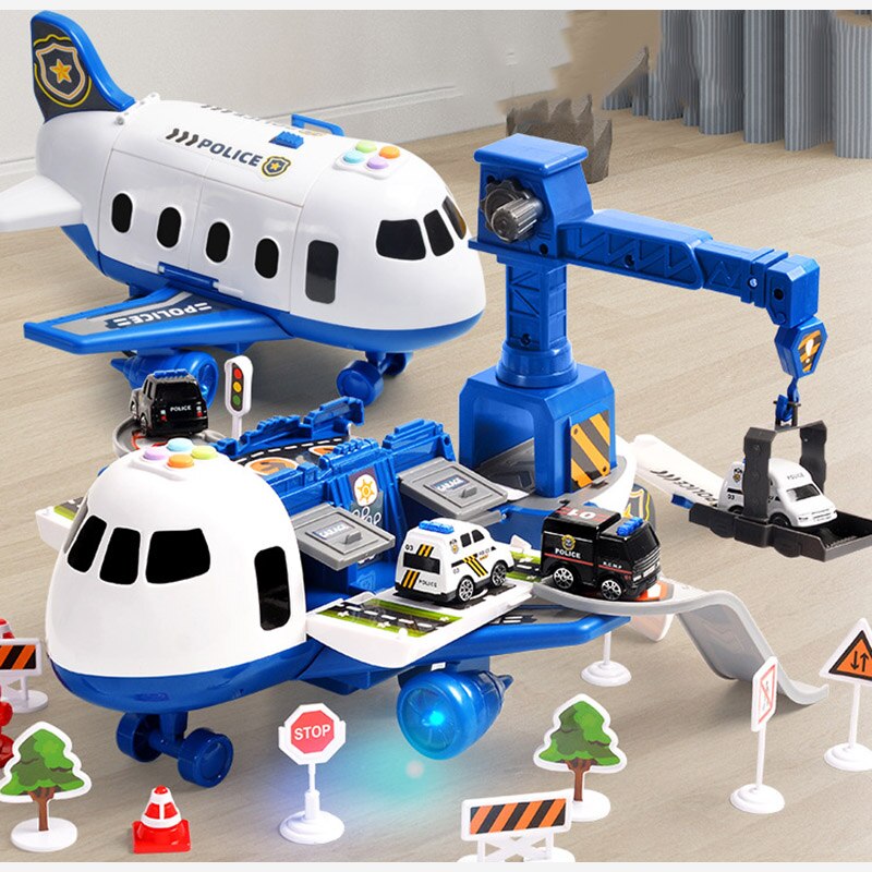 SkyExplorer Flugzeug-Spielset – 20-teiliges Kinderspielzeug mit Baumaschinen