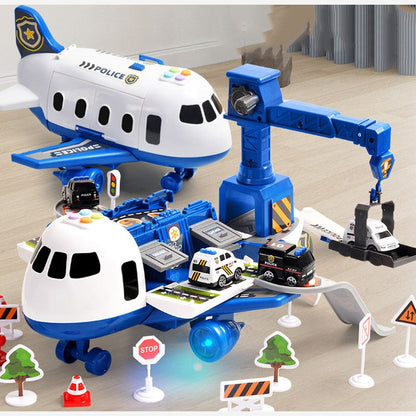 SkyExplorer Flugzeug-Spielset – 20-teiliges Kinderspielzeug mit Baumaschinen