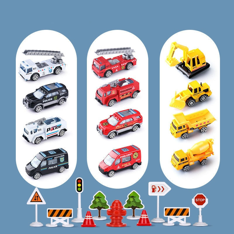 SkyExplorer Flugzeug-Spielset – 20-teiliges Kinderspielzeug mit Baumaschinen