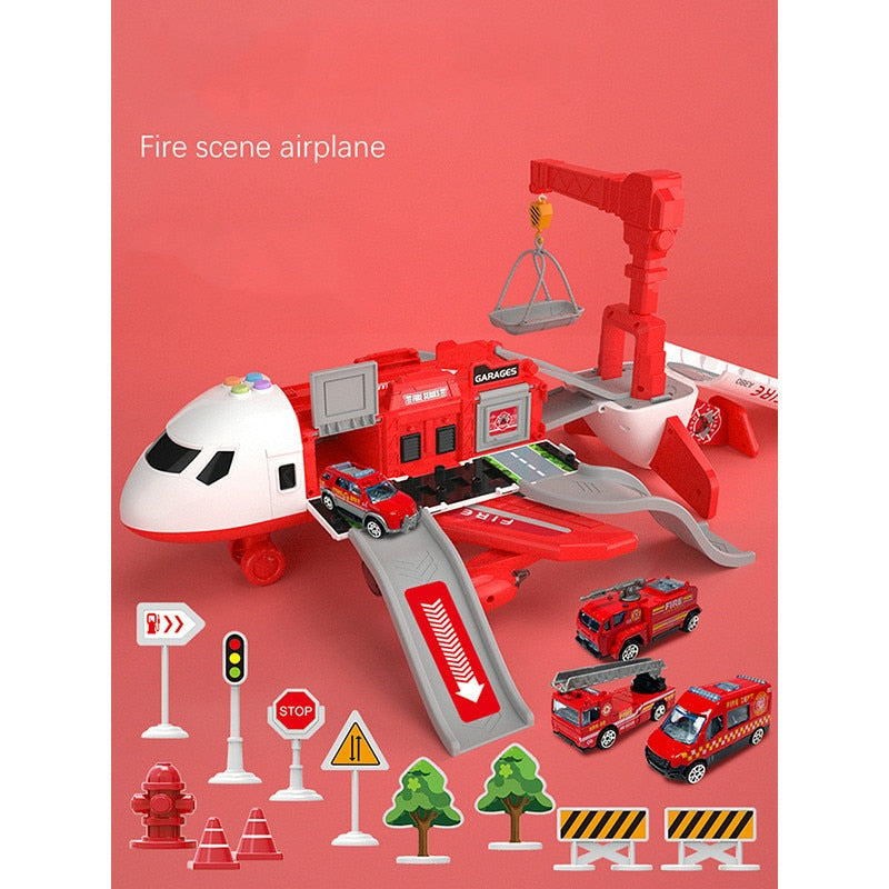 SkyExplorer Flugzeug-Spielset – 20-teiliges Kinderspielzeug mit Baumaschinen