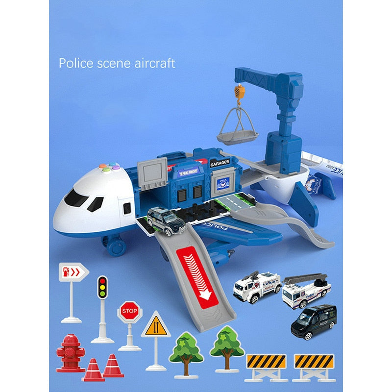 SkyExplorer Flugzeug-Spielset – 20-teiliges Kinderspielzeug mit Baumaschinen