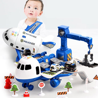 SkyExplorer Flugzeug-Spielset – 20-teiliges Kinderspielzeug mit Baumaschinen