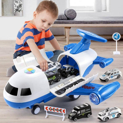 SkyExplorer Flugzeug-Spielset – 20-teiliges Kinderspielzeug mit Baumaschinen