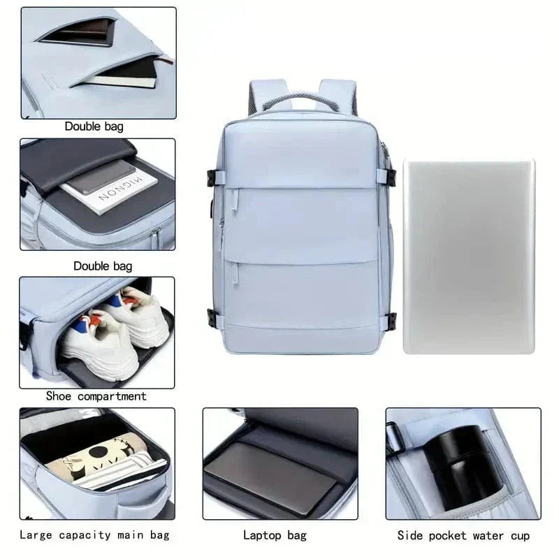 SkyReady vluchtgoedgekeurde cabine rugzak 40x20x25 laptop reistas