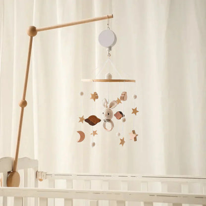 SkyWhirl Wooden Baby Mobile for Calm Nursery Decor