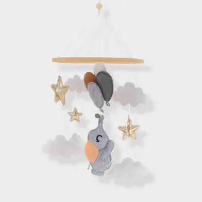 SkyWhirl Wooden Baby Mobile for Calm Nursery Decor