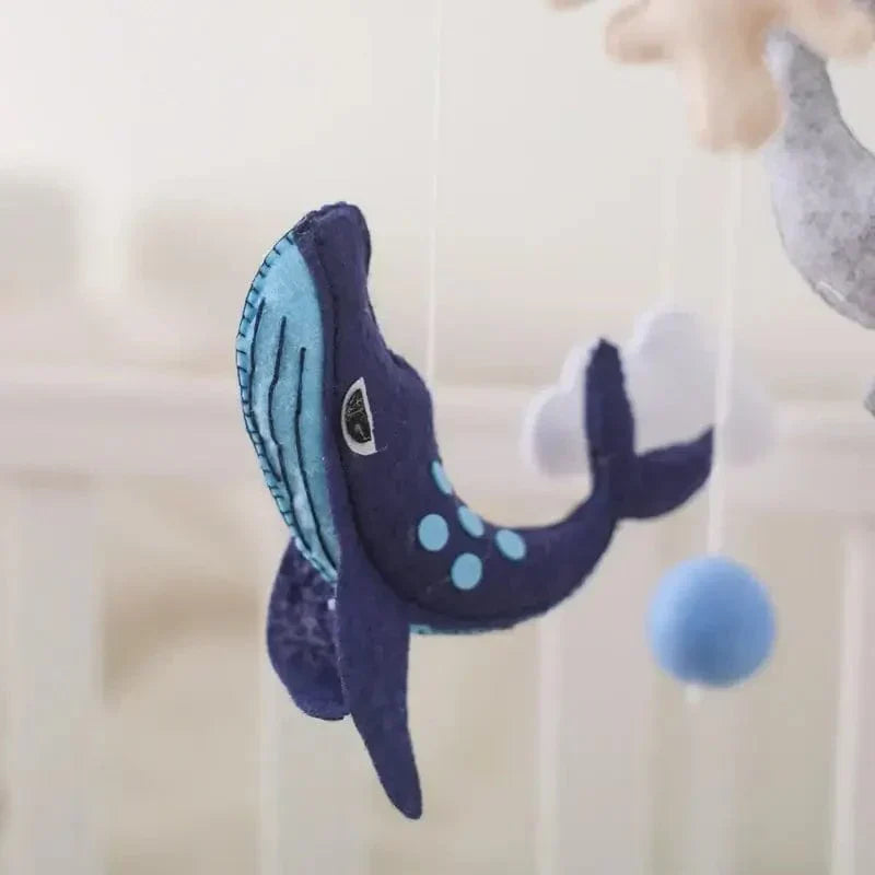SkyWhirl Wooden Baby Mobile for Calm Nursery Decor