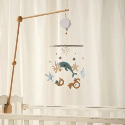 SkyWhirl Wooden Baby Mobile for Calm Nursery Decor