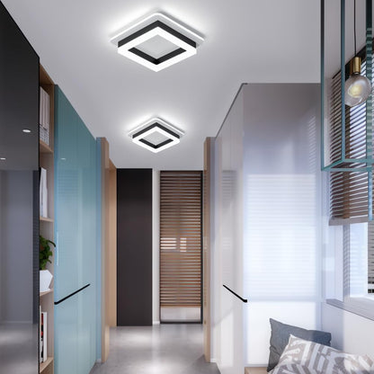 Schlanke Quadratische LED-Deckenleuchte Minimalistischer Aufbau