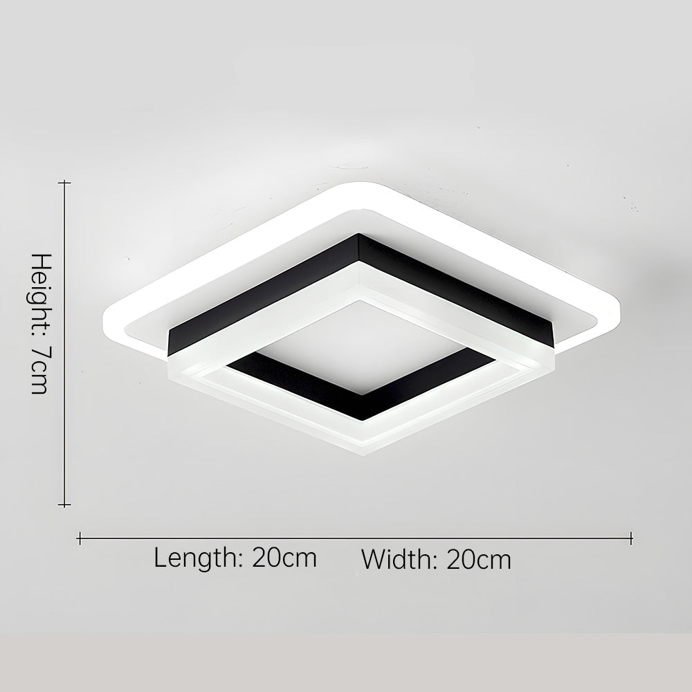 Schlanke Quadratische LED-Deckenleuchte Minimalistischer Aufbau