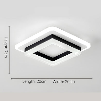 Schlanke Quadratische LED-Deckenleuchte Minimalistischer Aufbau