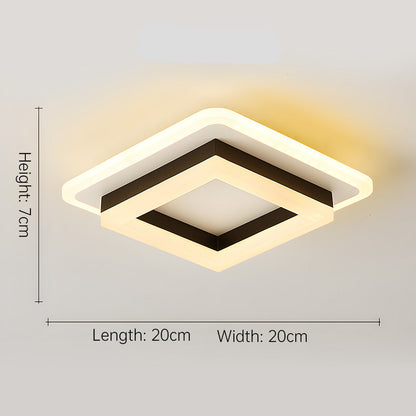 Schlanke Quadratische LED-Deckenleuchte Minimalistischer Aufbau