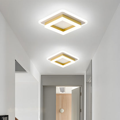 Schlanke Quadratische LED-Deckenleuchte Minimalistischer Aufbau