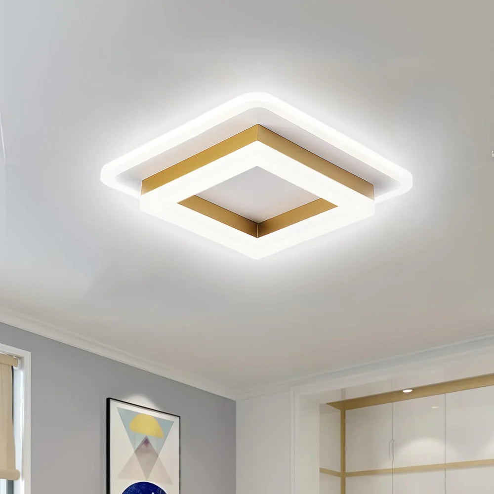Schlanke Quadratische LED-Deckenleuchte Minimalistischer Aufbau