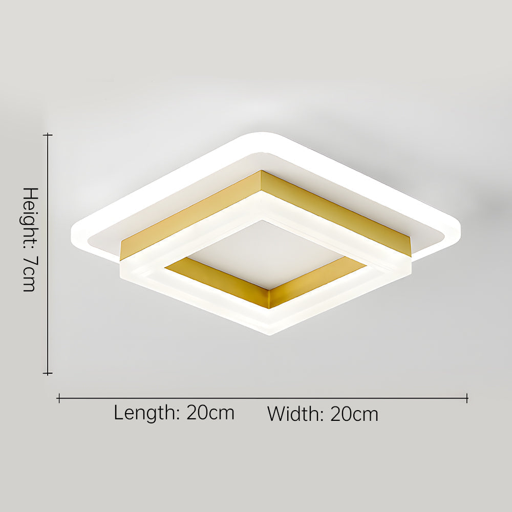 Schlanke Quadratische LED-Deckenleuchte Minimalistischer Aufbau