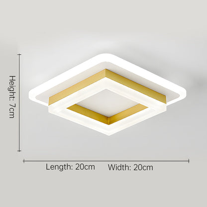 Schlanke Quadratische LED-Deckenleuchte Minimalistischer Aufbau