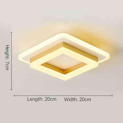 Schlanke Quadratische LED-Deckenleuchte Minimalistischer Aufbau
