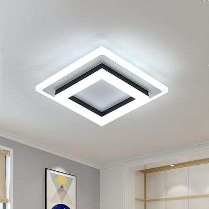 Schlanke Quadratische LED-Deckenleuchte Minimalistischer Aufbau