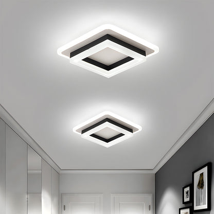 Schlanke Quadratische LED-Deckenleuchte Minimalistischer Aufbau